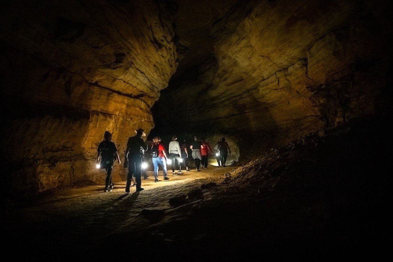 Mammoth Cave National Park
Mammoth Cave, the largest cave system known in the world (400+ miles to be exact), is just a little over an hour drive south of Louisville. The park offers tours of the caves, hikes, canoeing on the Green River, horseback riding, camping and more. Nearby Cave City is host to other attractions, including Dinosaur World, Kentucky Down Under Adventure Zoo, zip lining and kayaking.