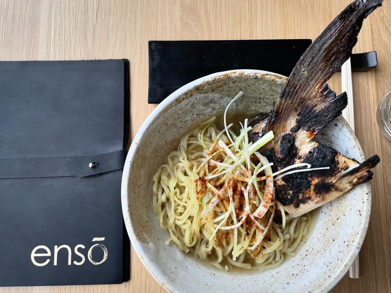 Enso1756 Frankfort Ave.Enso is a new concept from the James Beard nominated chef behind North of Bourbon. The menu interlinks Japanese and Southern culture to create thoughtful and authentic dishes that are a unique addition to the Louisville food scene. Your meal will begin with a hot hand towel and cleansing cup of chicken broth before you order any of your shareable plates from the raw bar or unique ramens with housemade Udon noodles.