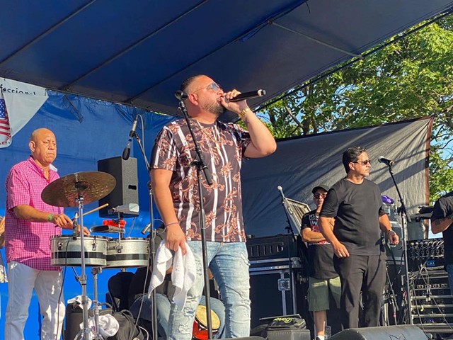 Frankie Ruiz, Jr. performing in Rhode Island.