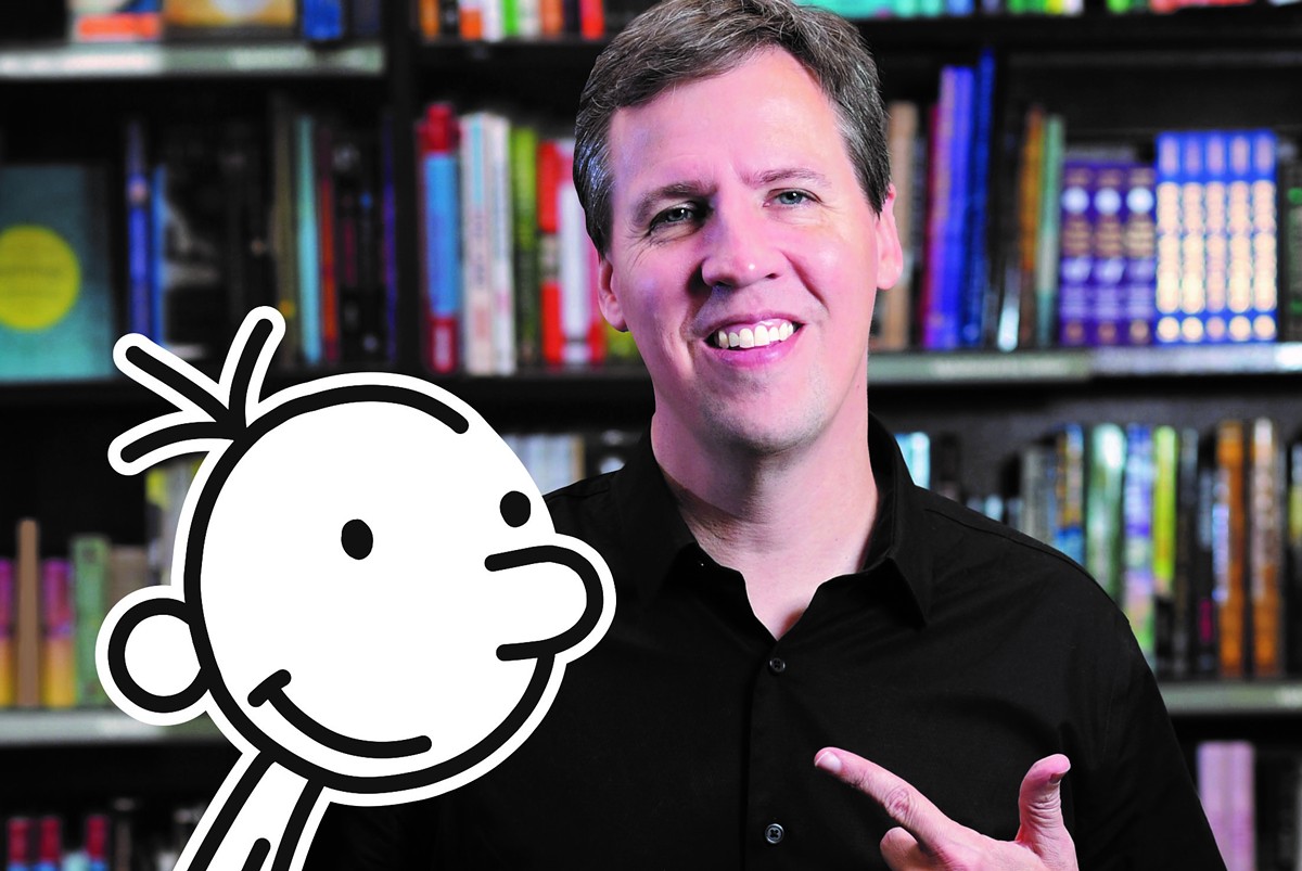 Jeff Kinney and star of the "Diary of a Wimpy Kid" book series Greg Heffley.