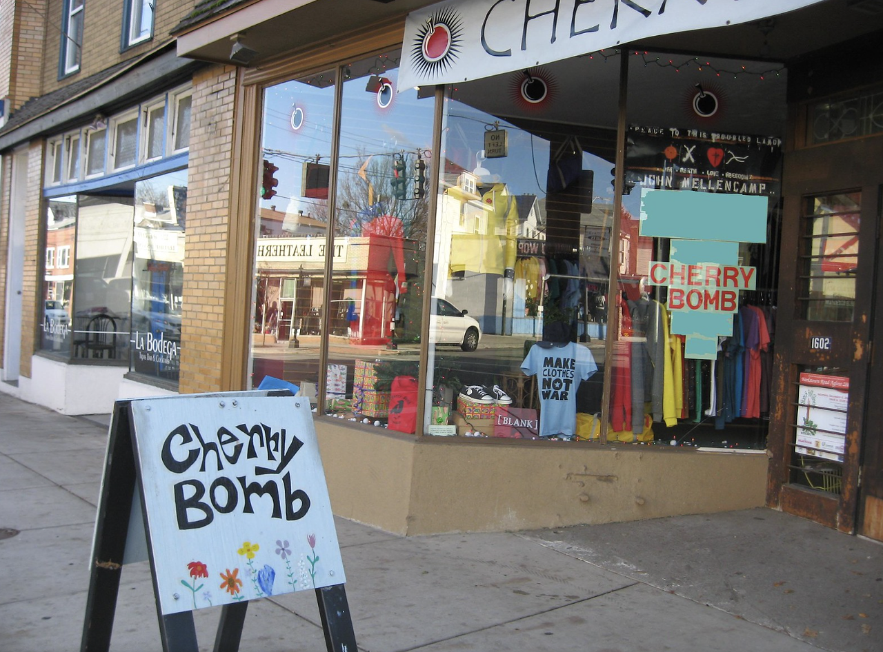 Cherry BombAhh, Cherry Bomb. If this former Bardstown Road boutique conjures up vivid memories of incense, you’re not alone. Known for their eclectic mix of new, vintage, and handmade items, dresses, and discounted American Apparel, they closed in late 2012.