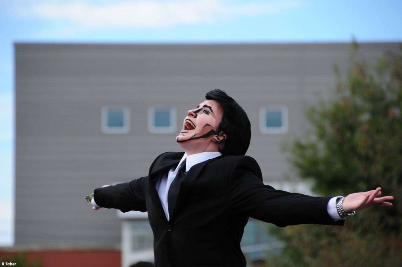 Dick Sterling
Louisville, KY 
Dick Sterling is a Louisville-based drag king with great comic-inspired makeup looks. Photo via  Dick Sterling