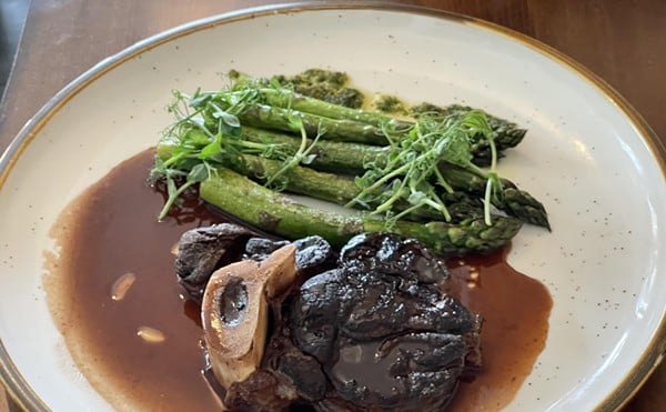 Featured on Perso's affordable prix fixe menu, ossobuco was built on beef shank rather than the traditional veal. Intensely flavored, giftlike in its simplicity, it was very, very good.