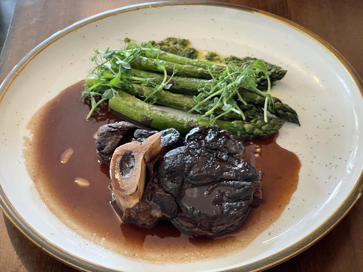 Featured on Perso's affordable prix fixe menu, ossobuco was built on beef shank rather than the traditional veal. Intensely flavored, giftlike in its simplicity, it was very, very good.