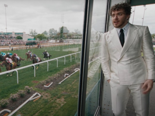 A screenshot from the music video of Jack Harlow's 'Churchill Downs.'