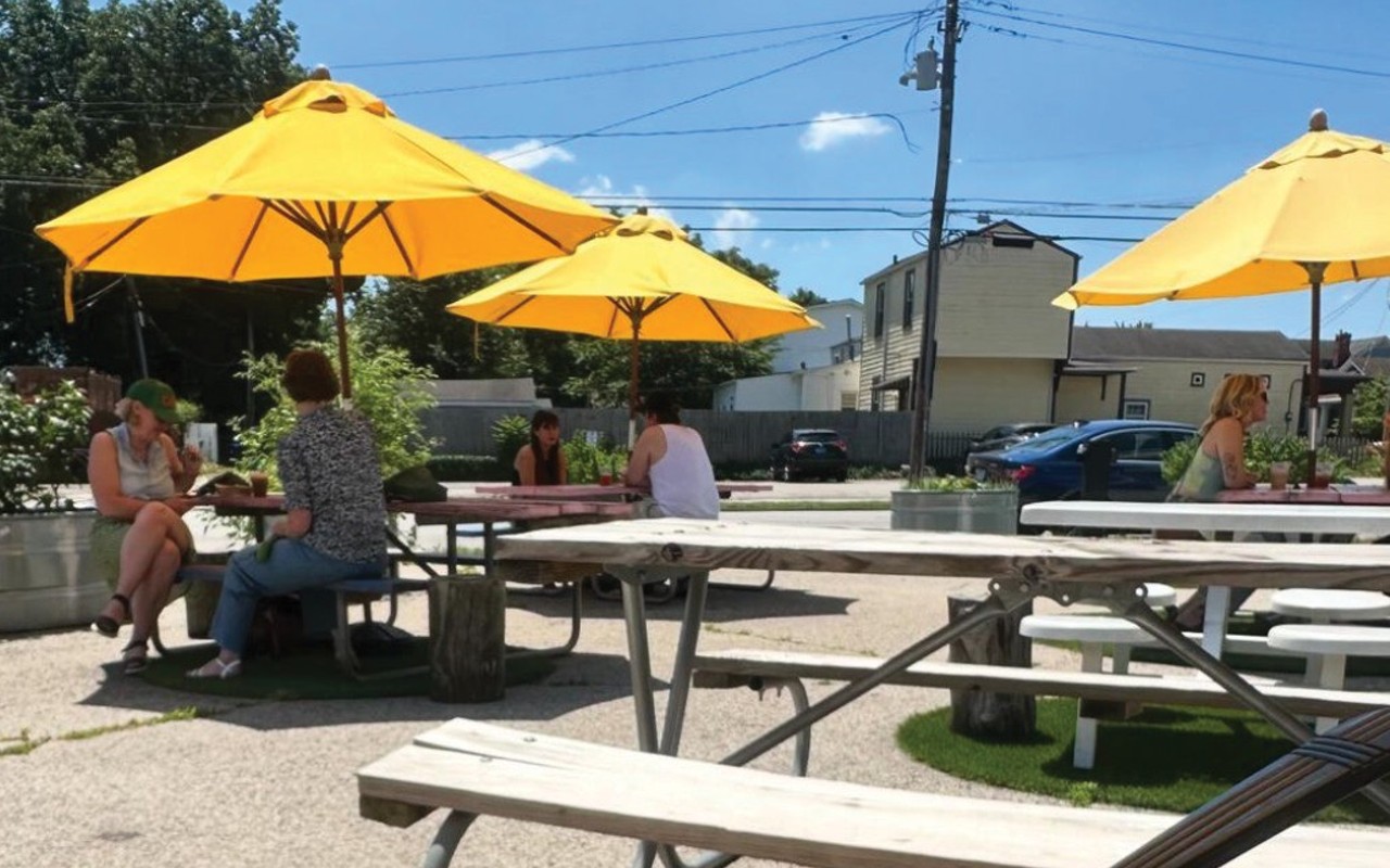 The patio at Full Stop Cafe is almost as delicious as their gazpacho.