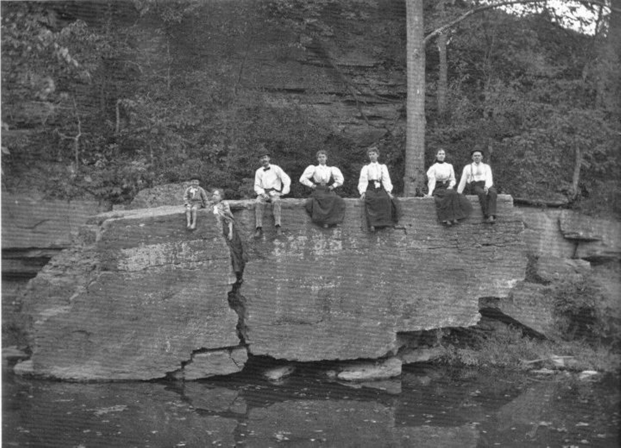 1895 - Big Rock, Cherokee Park. University of Louisville Photographic Archives