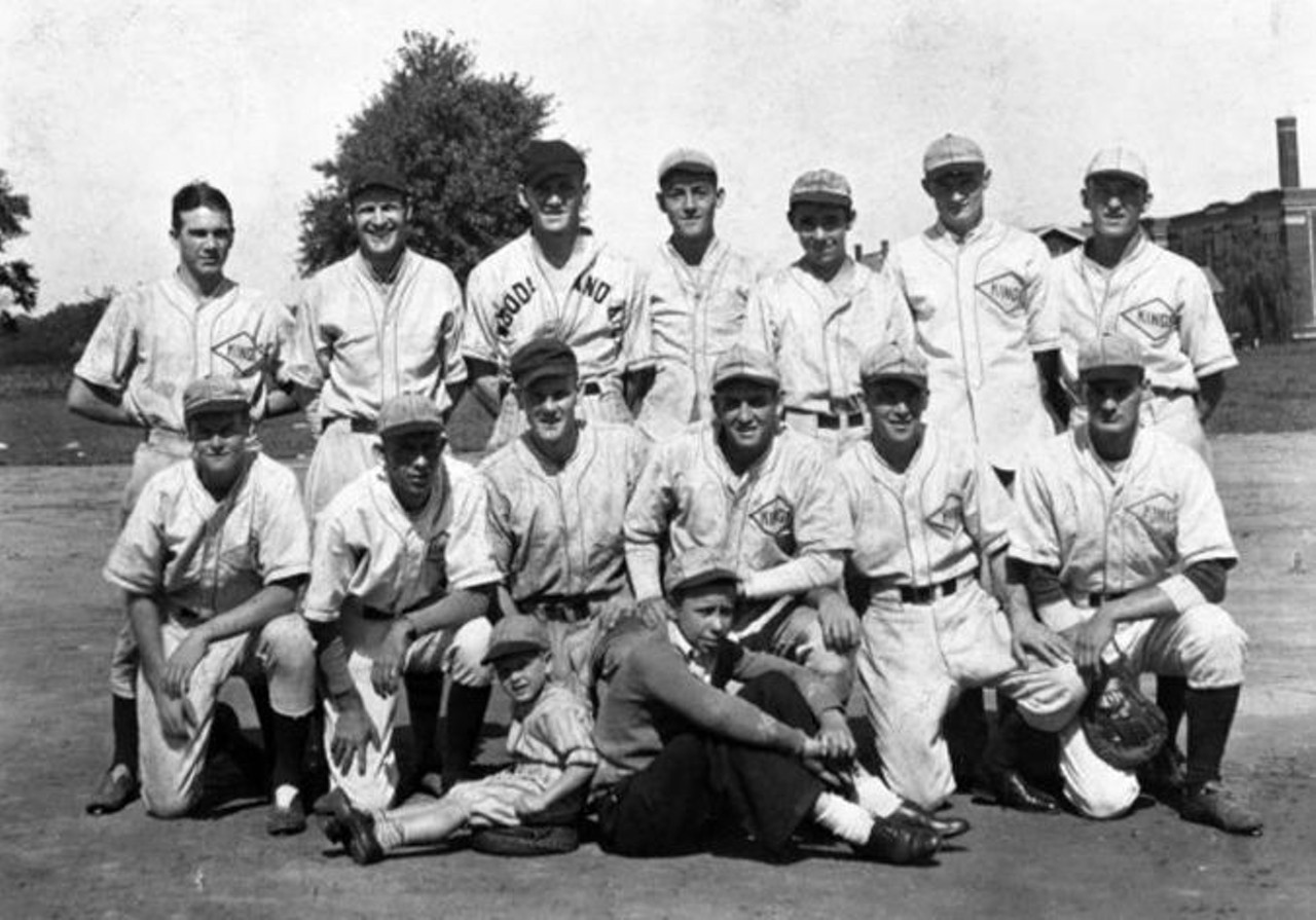 1931 - Pee-Wee Reese, 13 (seated, front/right) is the Bat Boy for the New Covenant Presbyterian Church team, 37th & Broadway. University of Louisville Photographic Archives