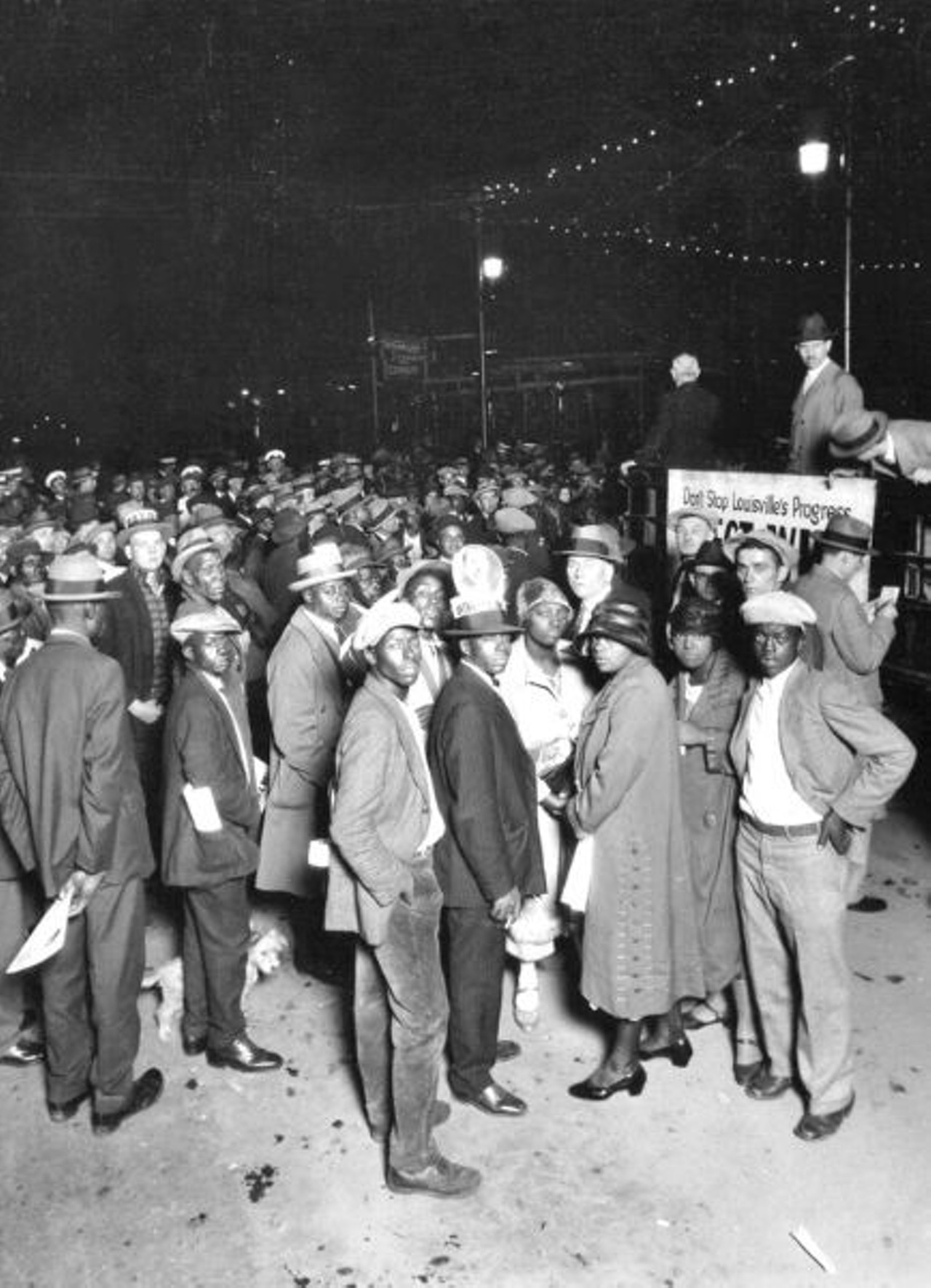 1925, political rally for mayor at The Armory 6th and Walnut. University of Louisville Photographic Archives