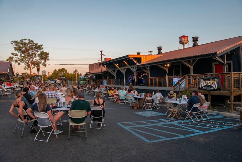 A socially-distanced outdoor show at The Burl in Lexington.