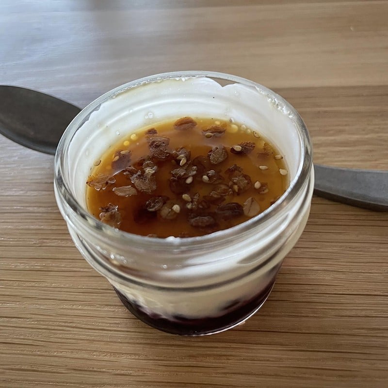 We didn’t need dessert after all those goodies, but everything was so good that we wanted dessert, and Enso’s egg custard with maple syrup and blueberries did not disappoint. - Robin Garr