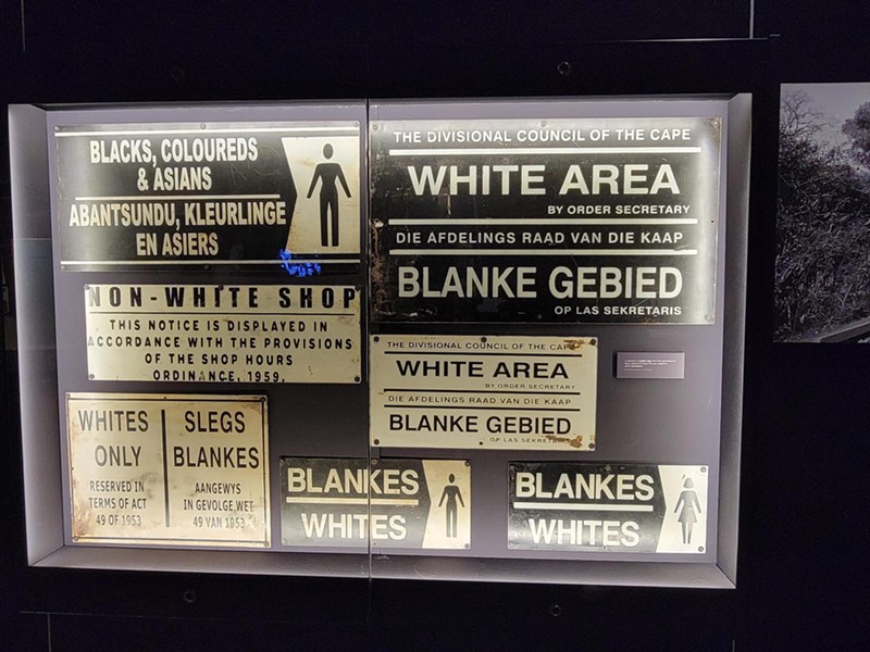 signs from the apartheid South Africa. - rucker