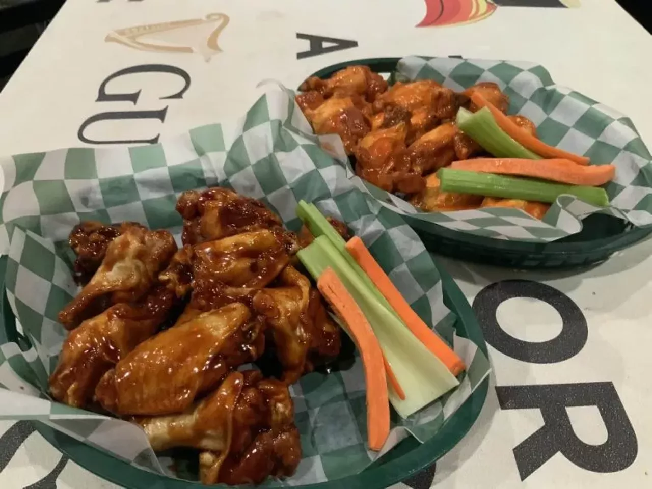 Shenanigans Irish Grille
Seven jumbo wings tossed in our locals favorite Bourbon Sriracha or Locally imported Mango Habanero!!